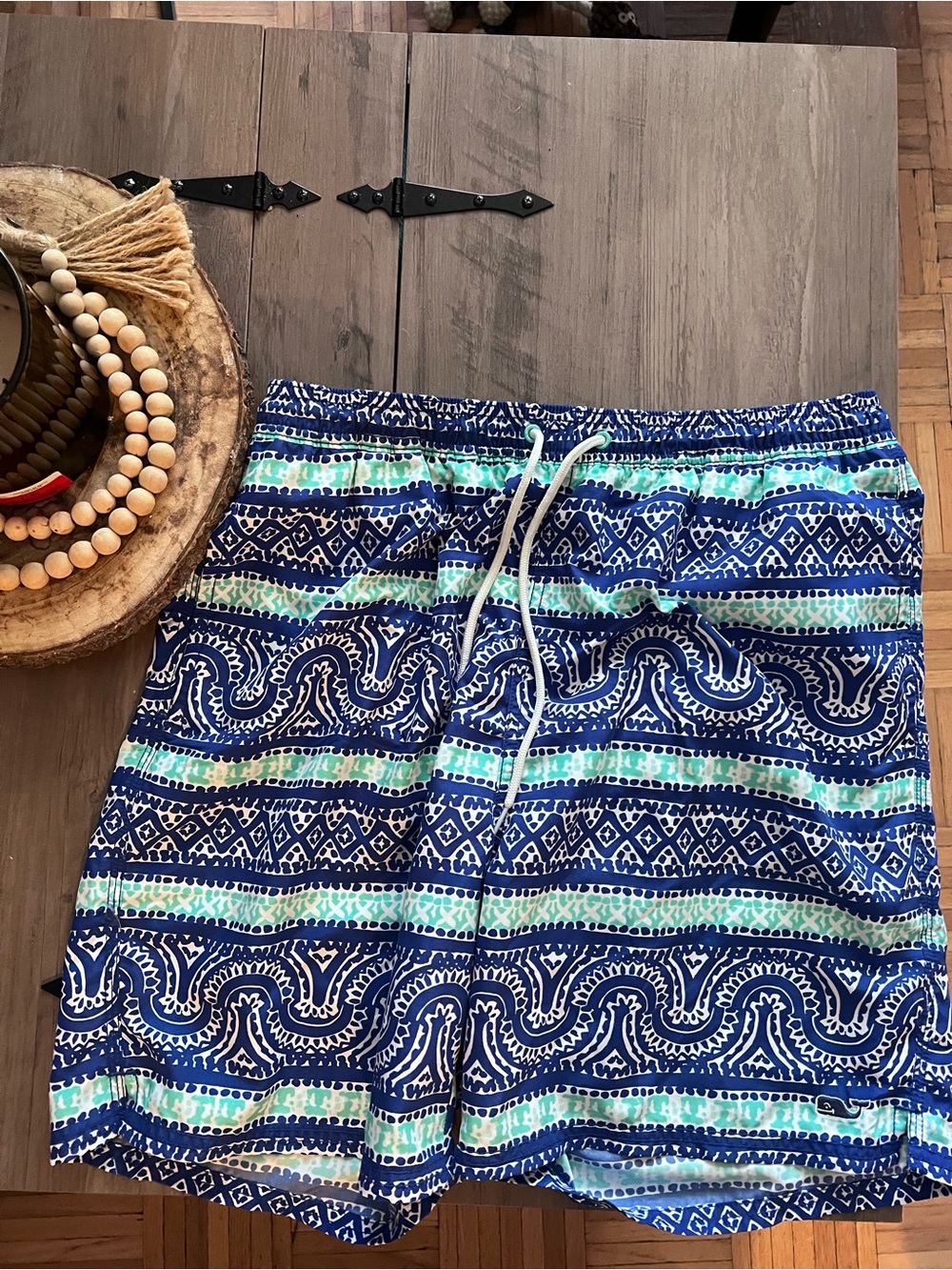 Vineyard Vines Navy & White Patterned Swim Shorts